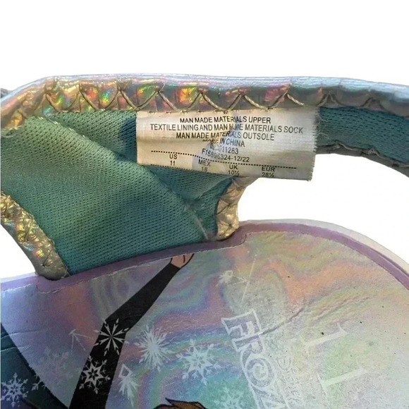 Disney Frozen Sparkles Elsa Light Up Silver Blue Girls Toddler Sandals SZ 11 - Picture 8 of 8